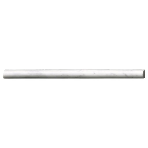 Carrara White Pencil Molding 3/4x3/4 Polished Marble Trim