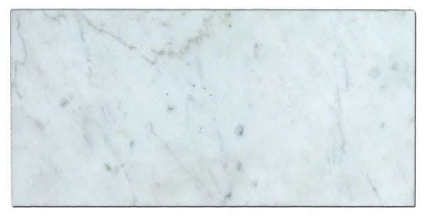 Carrara White 6x12 Subway Polished Micro-Beveled Veined Marble Tile