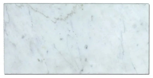 Carrara White 6x12 Subway Polished Micro-Beveled Veined Marble Tile