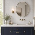 Carrara White (Venetino) 12x24 Honed Veined Marble Tile — Bathroom vanity wall