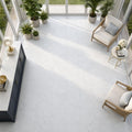 Carrara White (Venetino) 18x18 Natural Veined Marble Tile — Sunroom floor