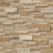 Casa Blend 3D Multi Finish 6x24 Panel Travertine Ledger Stone