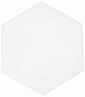 Casablanca Solid White 8x9 Hexagon Stoneware Tile