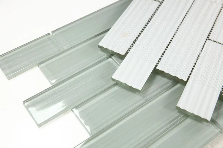 Casale Silver Grey Multi Size Glass Mosaic