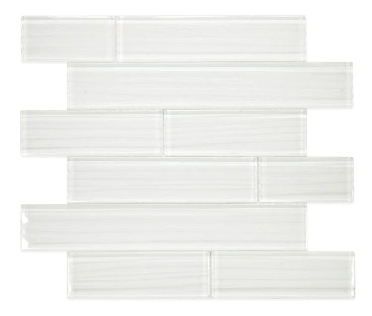Casale Silver White Multi Size Glass Mosaic