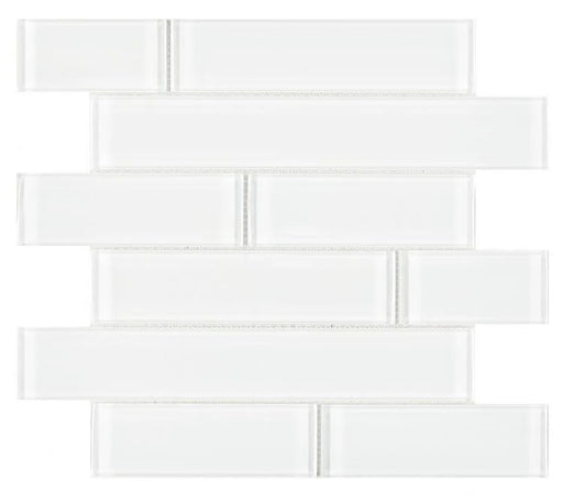 Casale White Shining Multi Size Glass Mosaic