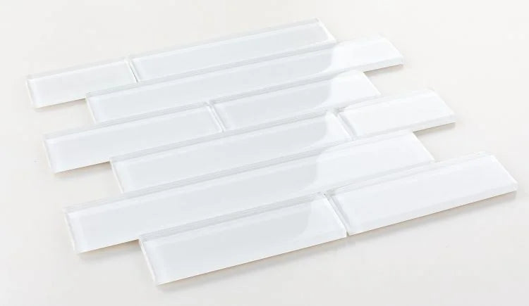 Casale White Shining Multi Size Glass Mosaic