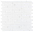 Casale White Shining Multi Size Glass Mosaic