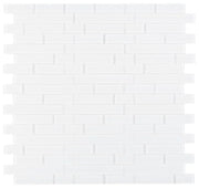 Casale White Shining Multi Size Glass Mosaic