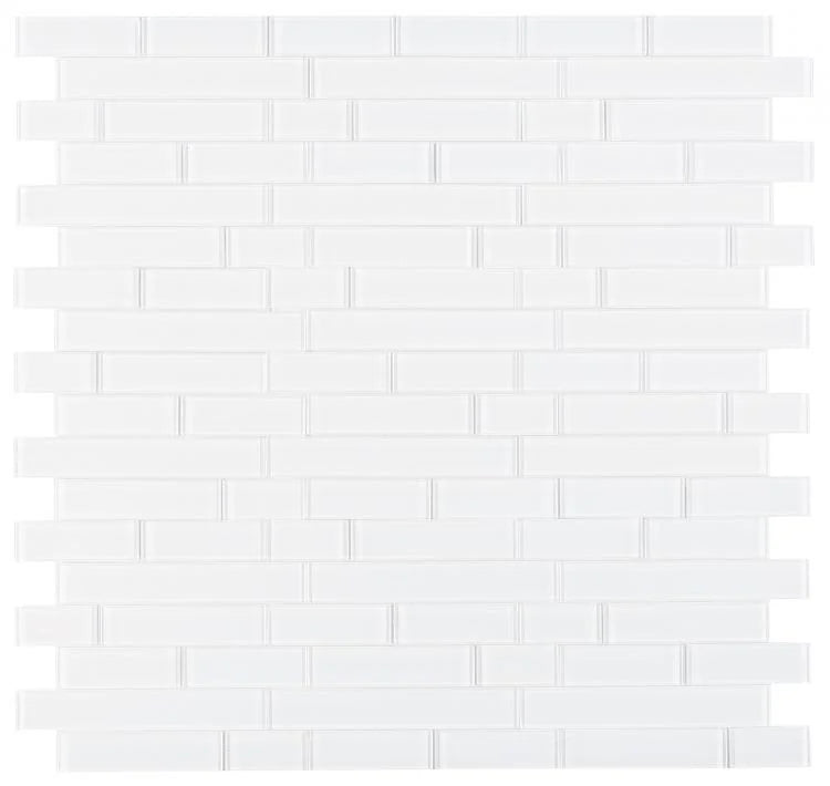 Casale White Shining Multi Size Glass Mosaic