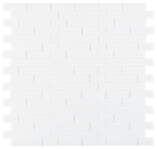 Casale White Shining Multi Size Glass Mosaic