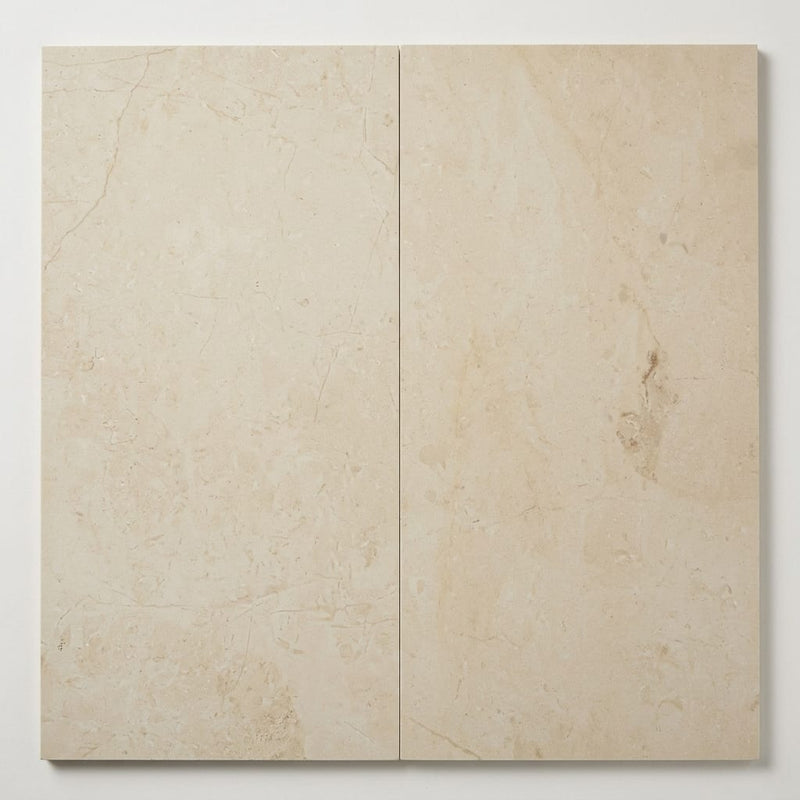 Caspian Bisque 12x24 Honed Mesh Back Limestone Tile close-up