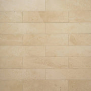 Caspian Bisque 12x3 Honed Mesh Back Marble Mosaic