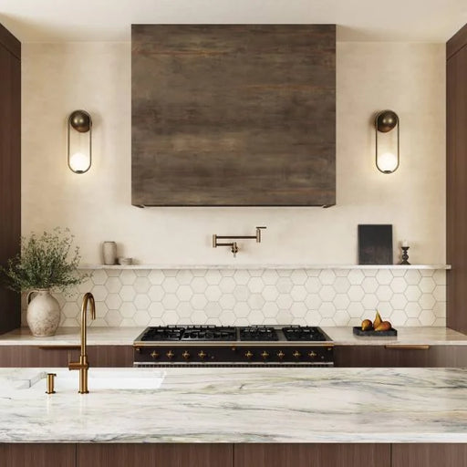 Caspian Bisque 3in Hex 12x10.5 Honed Mesh Back Marble Mosaic