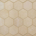 Caspian Bisque 3in Hex 12x10.5 Honed Mesh Back Marble Mosaic