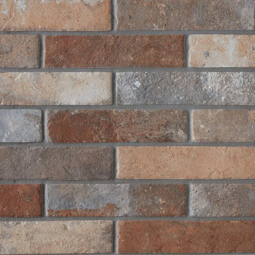 Castle Brick Multi 2-1/2x10 Brick Look Ceramic / Porcelain Tile