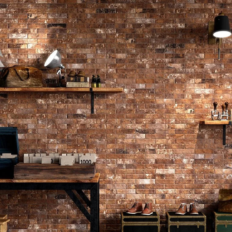 Castle Brick Red 2-1/2x10 Brick Look Ceramic / Porcelain Tile