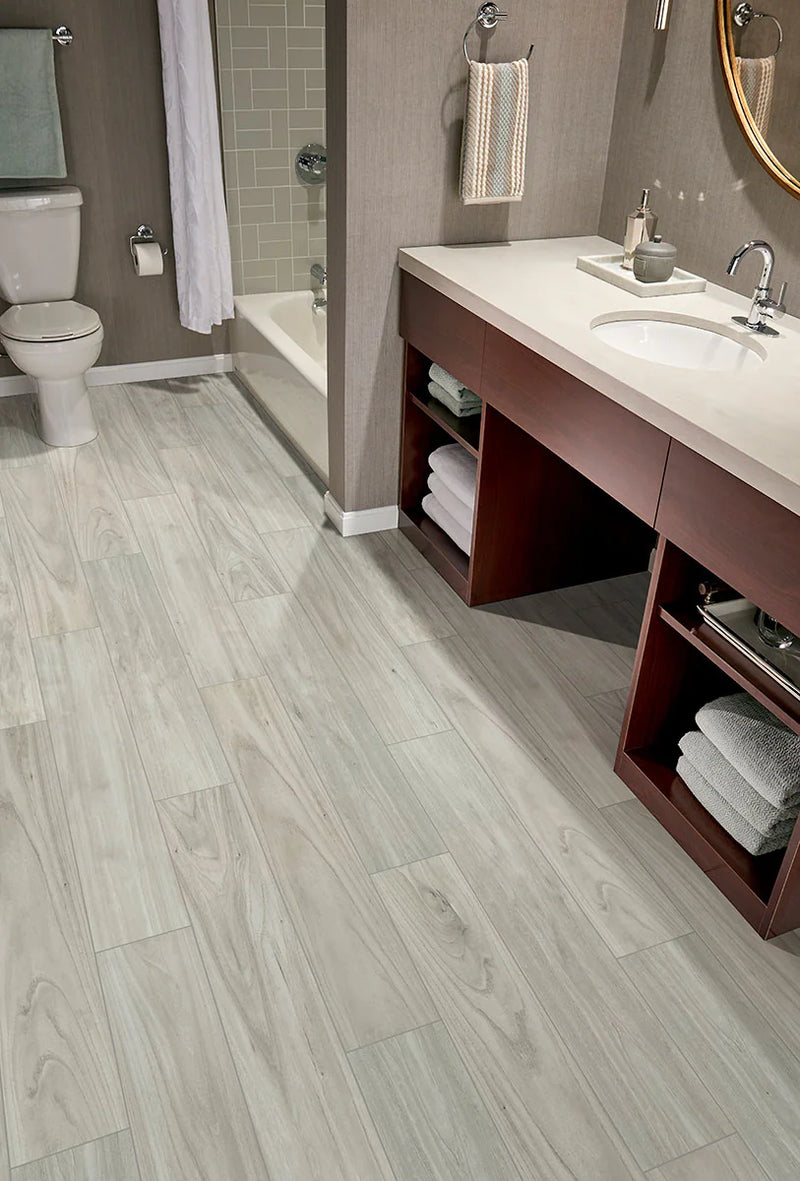 Catalina Ice 8x48 Polished Porcelain Wood Look Tile