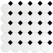 CC Mosaics MG White 12x12 Octagon Mosaic