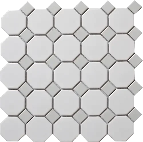 CC Mosaics MG White 12x12 Octagon Mosaic