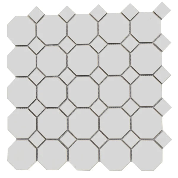 CC Mosaics MG White 12x12 Octagon Mosaic