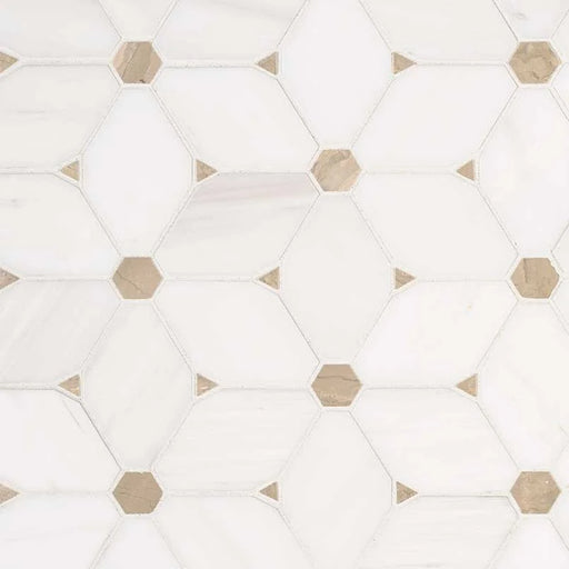Cecily Pattern Polished 0.38 Inch Marble Mosaic Tile