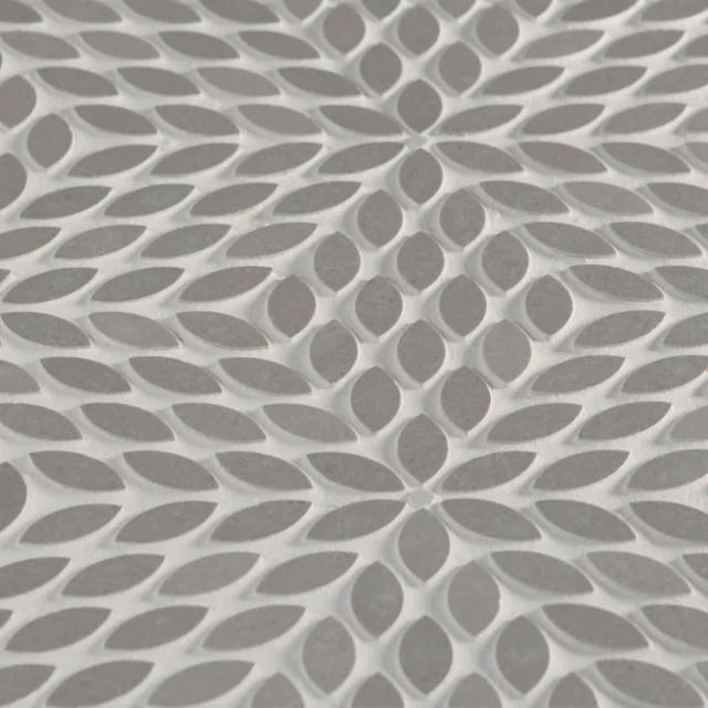 Celeste Dark Cinder Grey & Calacatta Losanna 16.25x14.25 Dot Honed Marble Mosaic