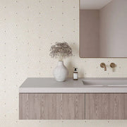 Celeste Myra Beige with Basalt Dot 16.25x14.25 Honed Marble Mosaic