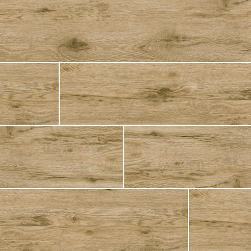 Celeste Taupe 8x40 Plank Matte Ceramic Wood Look Floor Tile