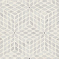 Celeste White Carrara & Bardiglio 16.25x14.25 Honed Decorative Marble Mosaic