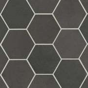 Celine Black 5x4 Hexagon Matte Ceramic Field Tile