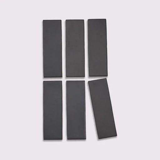 Celine Black 6x2 Field Matte Ceramic Tile