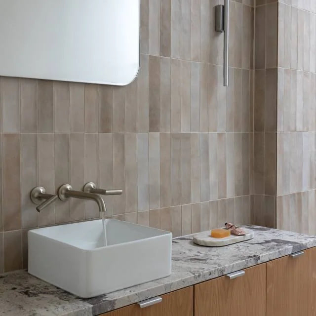 Celine Taupe 12x2.5 Field Matte Ceramic Tile