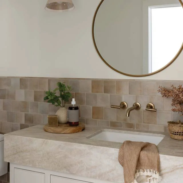 Celine Taupe 4x4 Matte Ceramic Field Tile