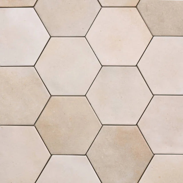 Celine Taupe 5x4 Hexagon Matte Ceramic Field Tile
