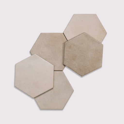 Celine Taupe 5x4 Hexagon Matte Ceramic Field Tile