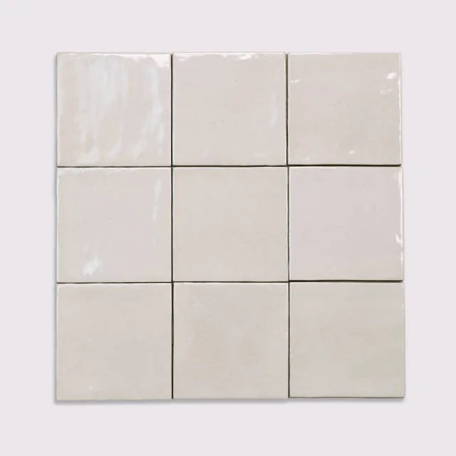 Celine White 4x4 Field Gloss Ceramic Tile