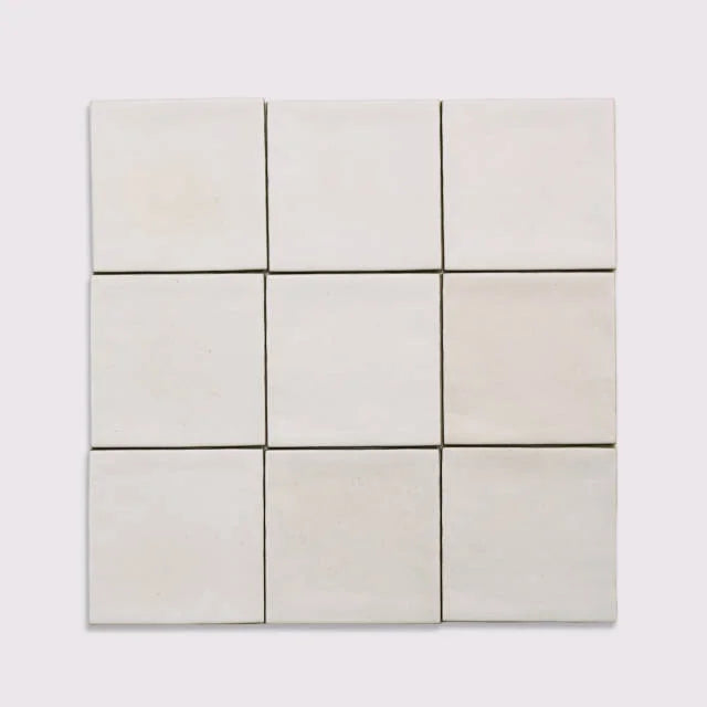 Celine White Matte 4x4 Ceramic Field Tile