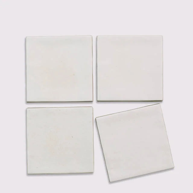 Celine White Matte 4x4 Ceramic Field Tile