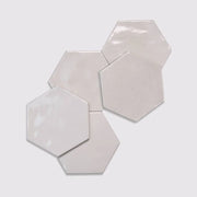 Celine White 5x4 Hexagon Field Gloss Ceramic Tile