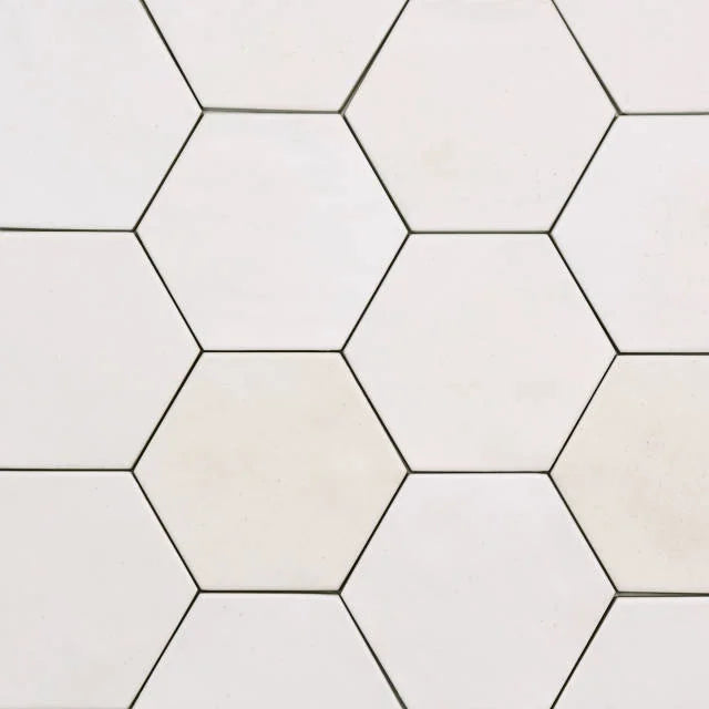 Celine White 5x4 Hexagon Matte Ceramic Field Tile
