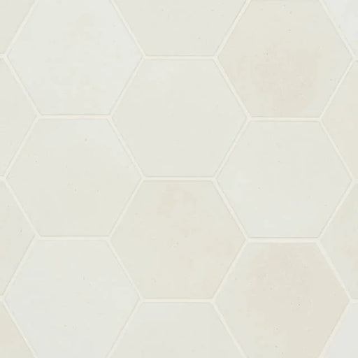 Celine White 5x4 Hexagon Matte Ceramic Field Tile