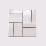 Celine White 6x2 Gloss Ceramic Field Tile