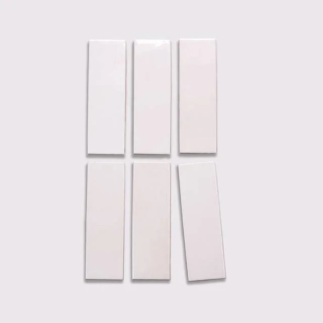 Celine White 6x2 Gloss Ceramic Field Tile