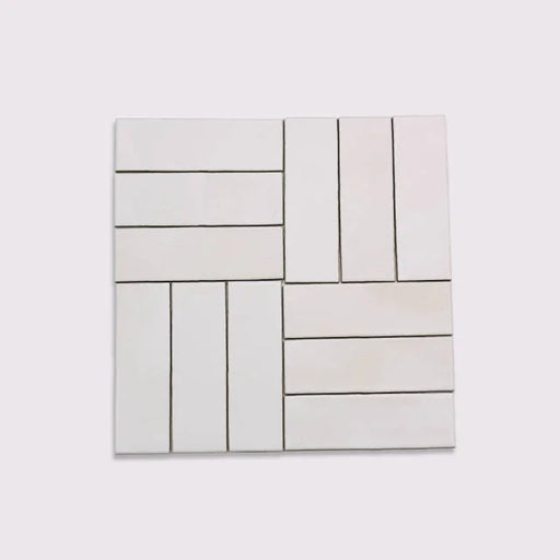 Celine White Matte 6x2 Field Ceramic Tile