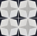 Cementine B&W 1 8x8 Decorative Matte Porcelain Tile