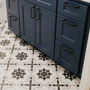 Cementine B&W 2 8x8 Decorative Matte Porcelain Tile