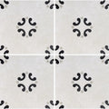 Cementine B&W 3 8x8 Decorative Matte Porcelain Tile