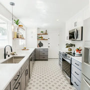 Cementine B&W 3 8x8 Decorative Matte Porcelain Tile