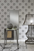 Cementine B&W 4 8x8 Decorative Matte Porcelain Tile